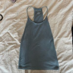 American Eagle teal bungee strap tank
